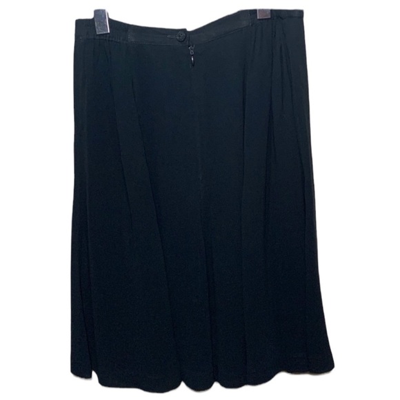 Vintage Lyse Spenard Black skirt women Sz S flowy A Line Ruffle Hem Neutral - Picture 2 of 7